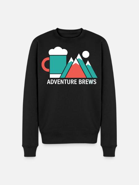 Adventure Brews Wandern Bier - Männer Premium Bio Pullover - Schwarz