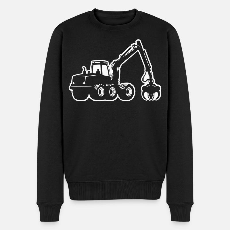 Silhouette de moissonneuse - Pull Premium bio Homme - noir