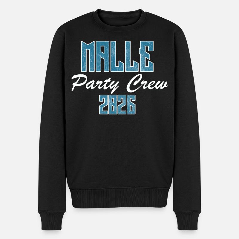 Mallorca, Party Crew - Männer Premium Bio Pullover - Schwarz