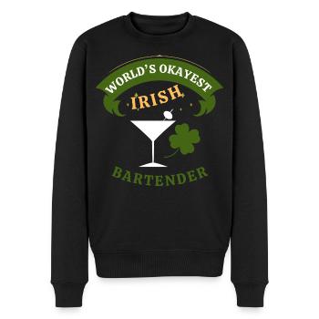 Irish Bartender - the okayest Irish Bartender - Men's Premium Organic Jumper - black - Front - Nico (187cm)