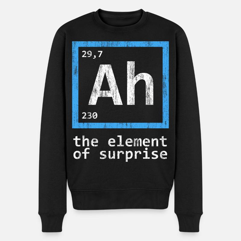 Ah: Element des Überraschungsperiodensystems - Männer Premium Bio Pullover - Schwarz