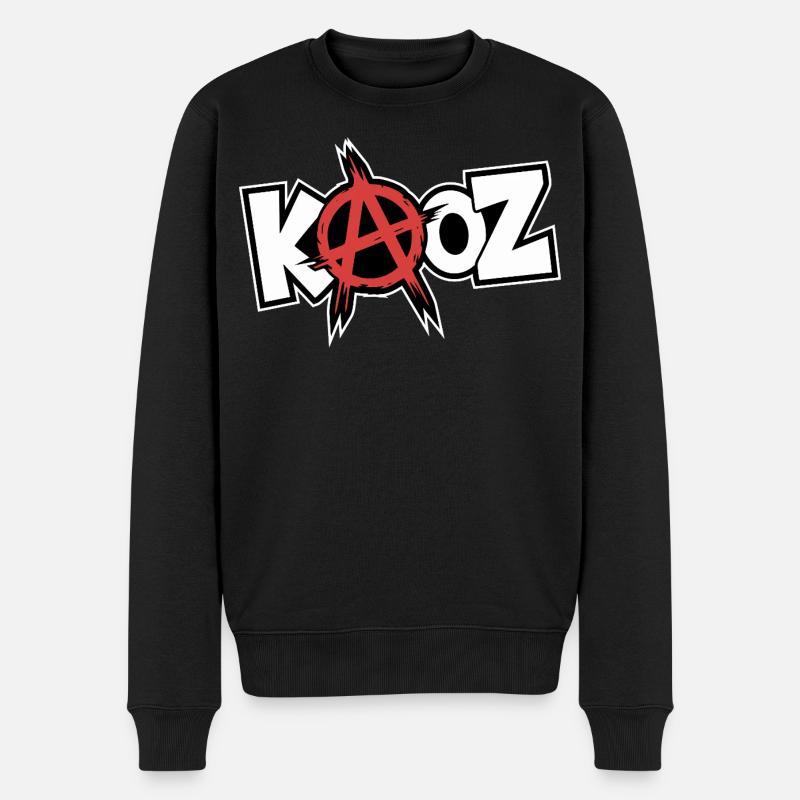 Kool KAOZ Anarchy Graffiti - Men's Premium Organic Jumper - black