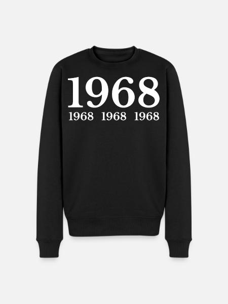 1968 - Männer Premium Bio Pullover - Schwarz