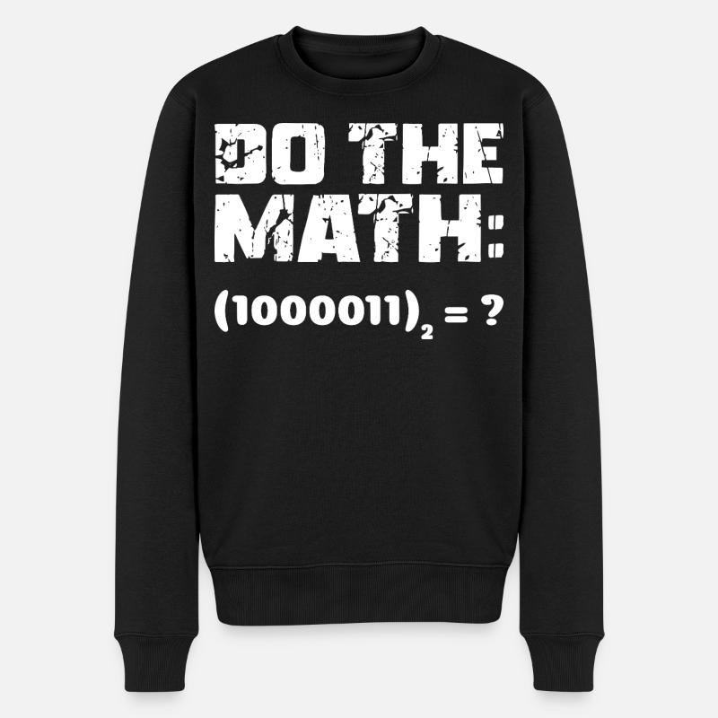 Do The Math Binary System - Men's Premium Organic Jumper - black