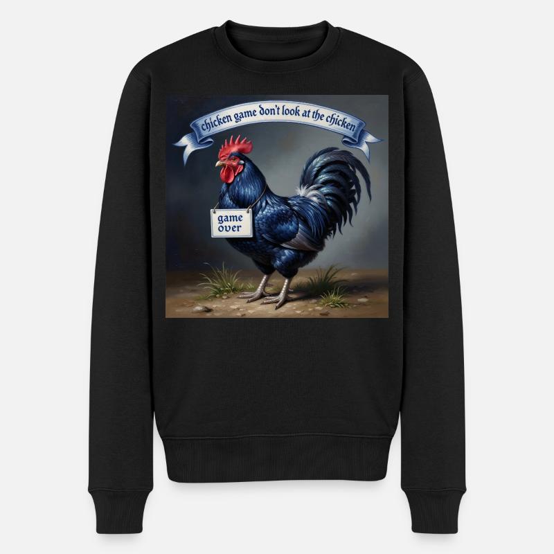 chicken Game - Männer Premium Bio Pullover - Schwarz