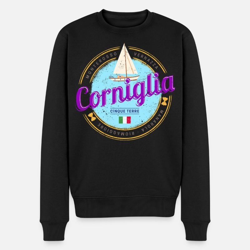 Corniglia Cinque Terre La Spezia Italien Souvenir - Männer Premium Bio Pullover - Schwarz