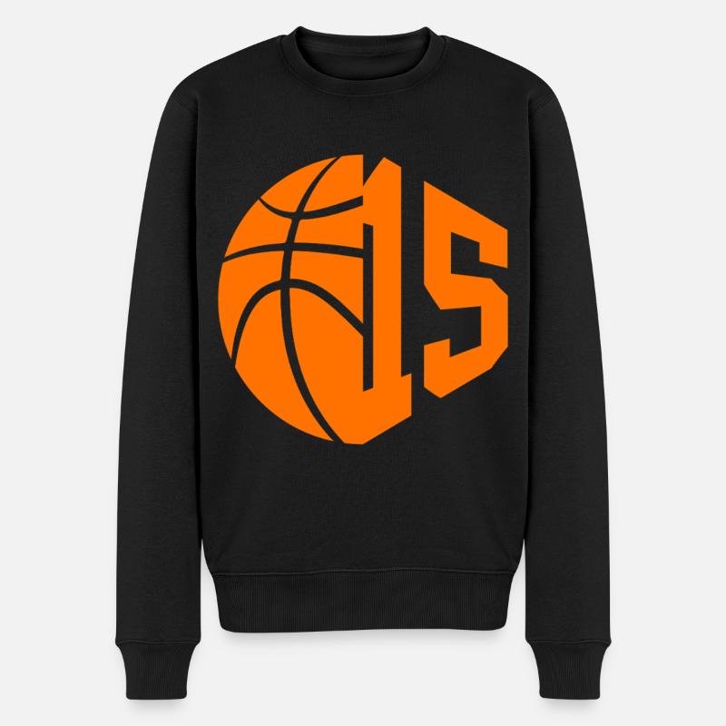 NUMÉRO 15 BASKETBALL 15E ANNIVERSAIRE - Pull Premium bio Homme - noir