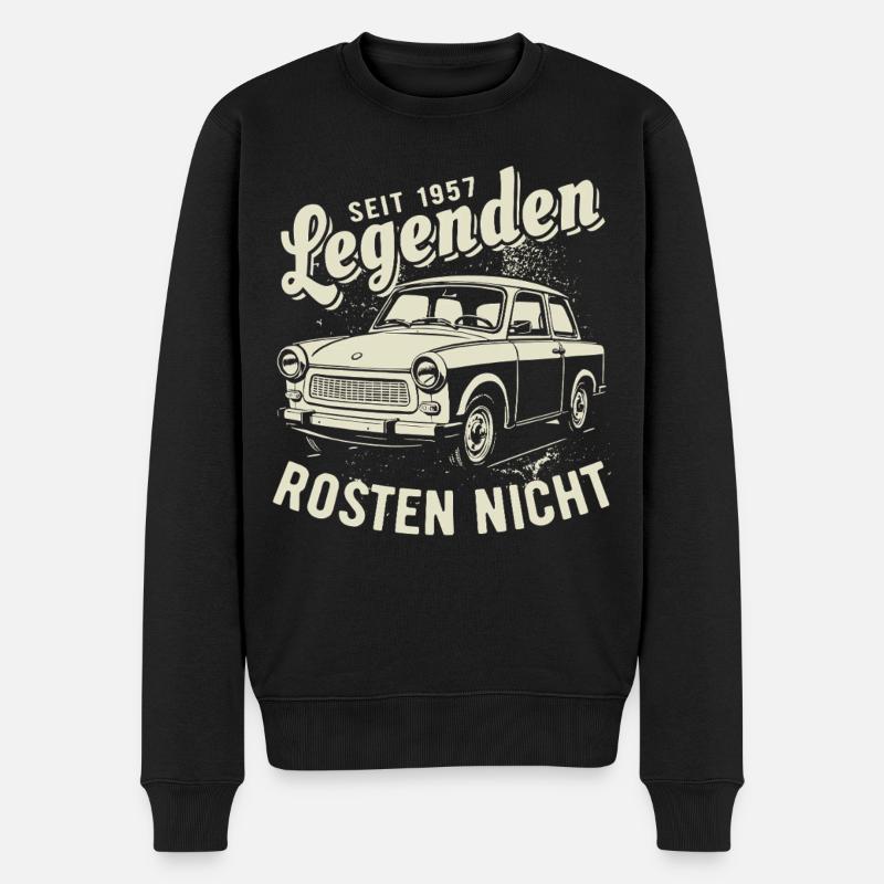 Trabi | Legenden Rosten Nicht | Oldtimer - Männer Premium Bio Pullover - Schwarz