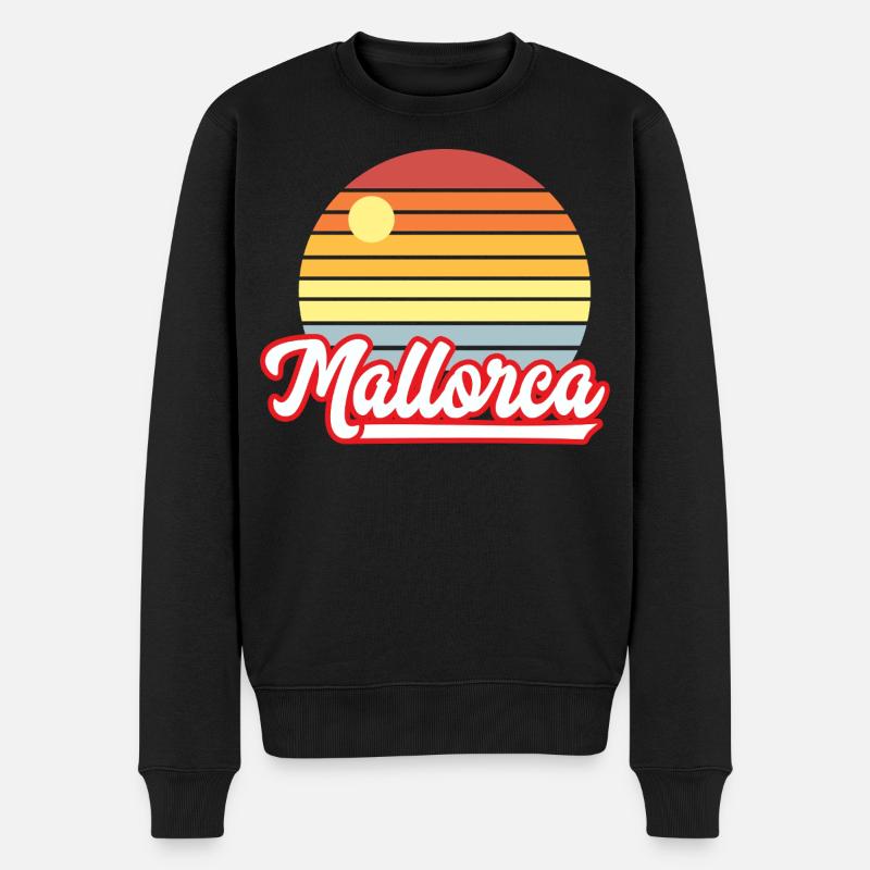 Majorque, vacances - Pull Premium bio Homme - noir