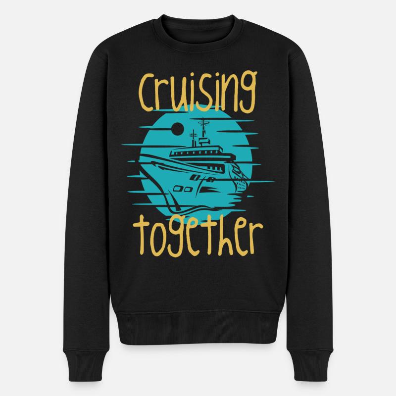 Graphique du bateau de croisière ensemble - Pull Premium bio Homme - noir