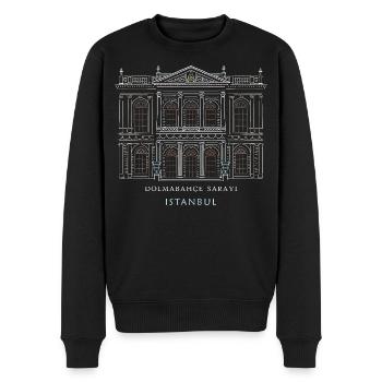 Dolmabahce Palast Silhouette Istanbul , Zeichnung - Männer Premium Bio Pullover - Schwarz - Vorne - Nico (187cm)