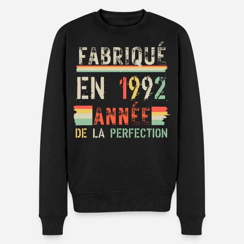 Fabriqué en 1992 – Année de Perfection - Pull Premium bio Homme - noir