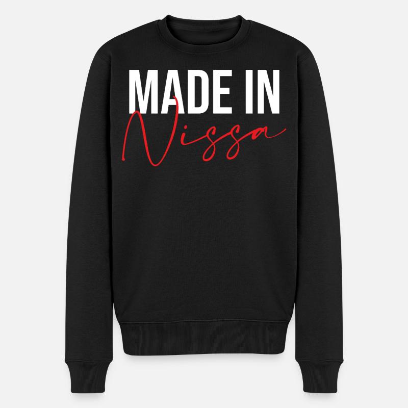 Made in Nissa - Männer Premium Bio Pullover - Schwarz