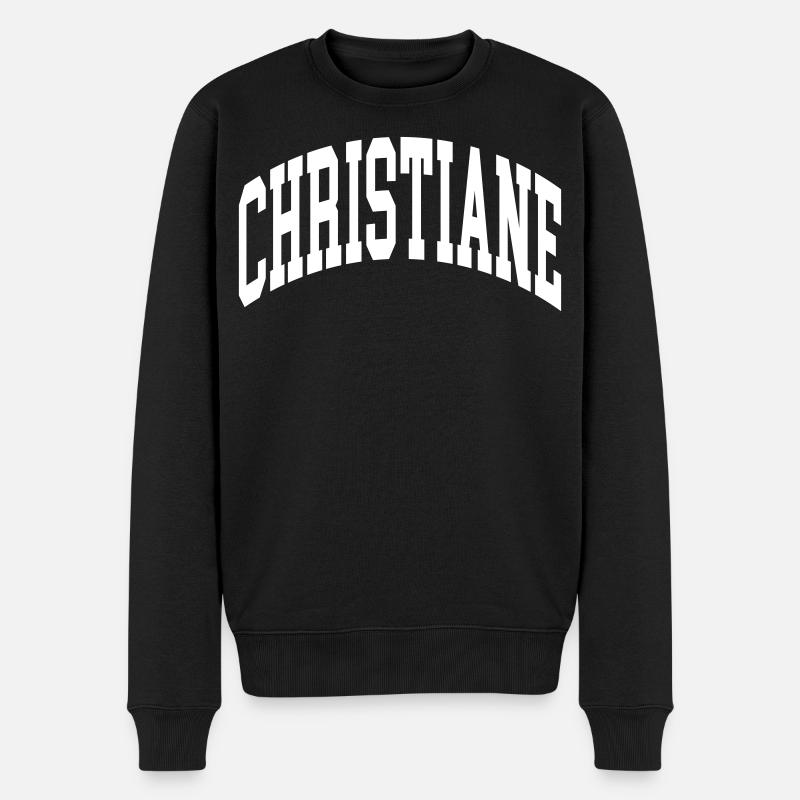 Christiane - Männer Premium Bio Pullover - Schwarz