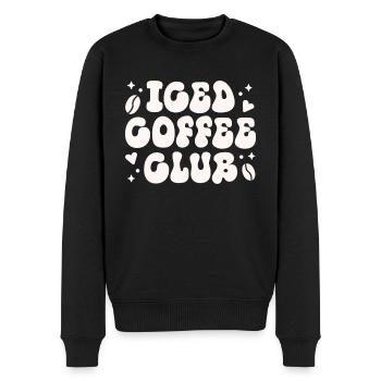 Latte cold brew club de café glacé - Pull Premium bio Homme - noir - Devant - Nico (187cm)