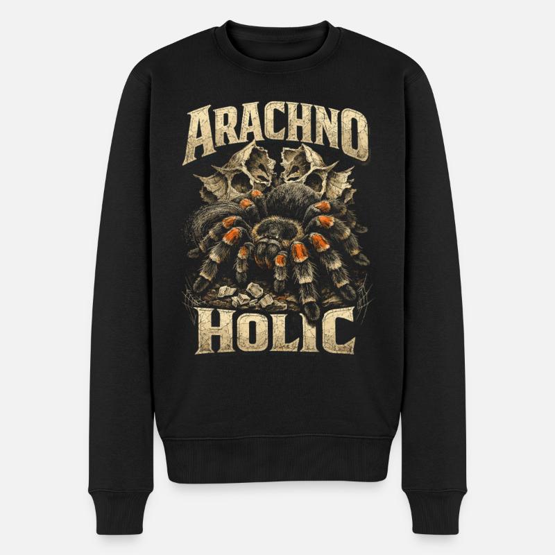 Vogelspinne Arachno Holic - Männer Premium Bio Pullover - Schwarz