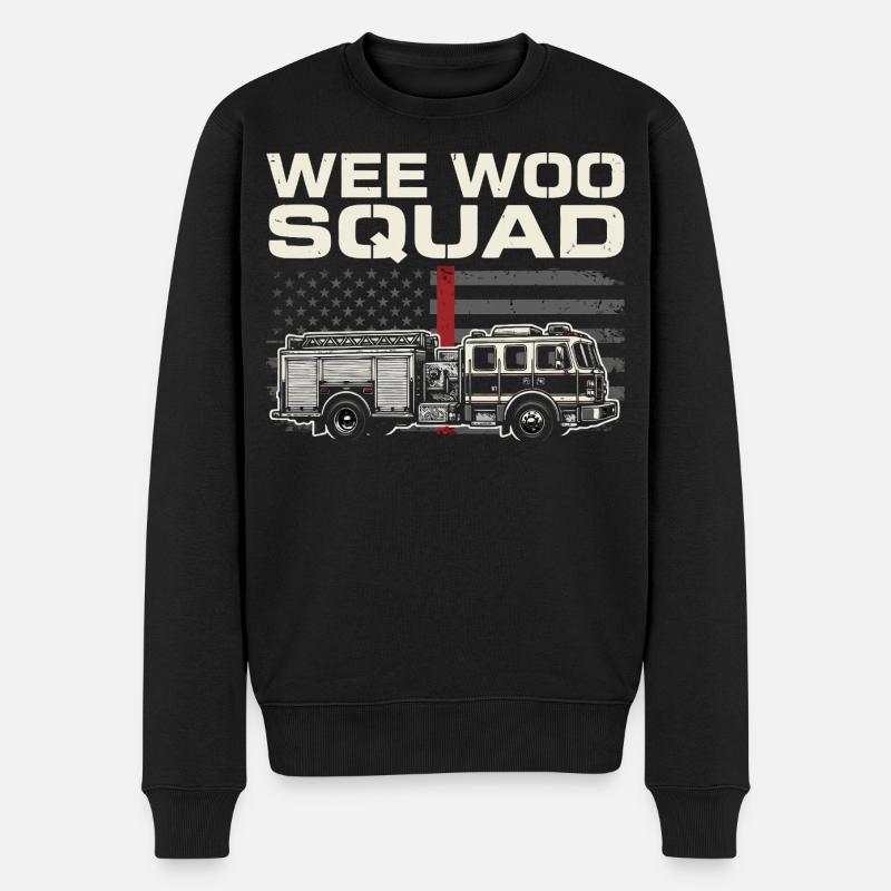 Wee Woo Squad Rettungsdienst Design - Männer Premium Bio Pullover - Schwarz