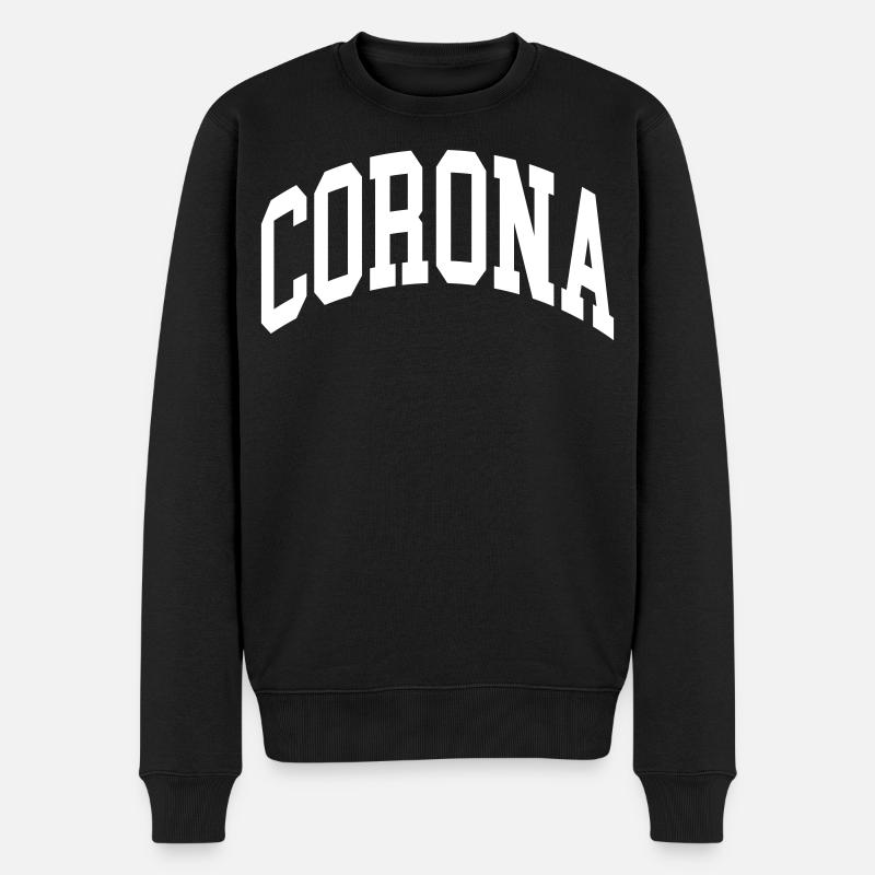 Corona - Männer Premium Bio Pullover - Schwarz