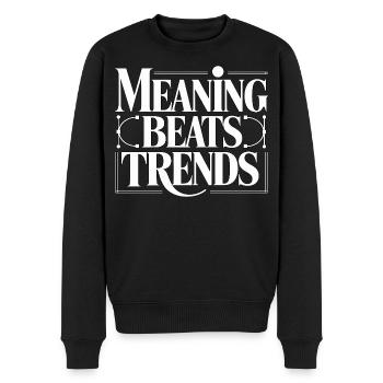 Logo Designer Meaning Beats Trends Visual Designer - Männer Premium Bio Pullover - Schwarz - Vorne - Nico (187cm)