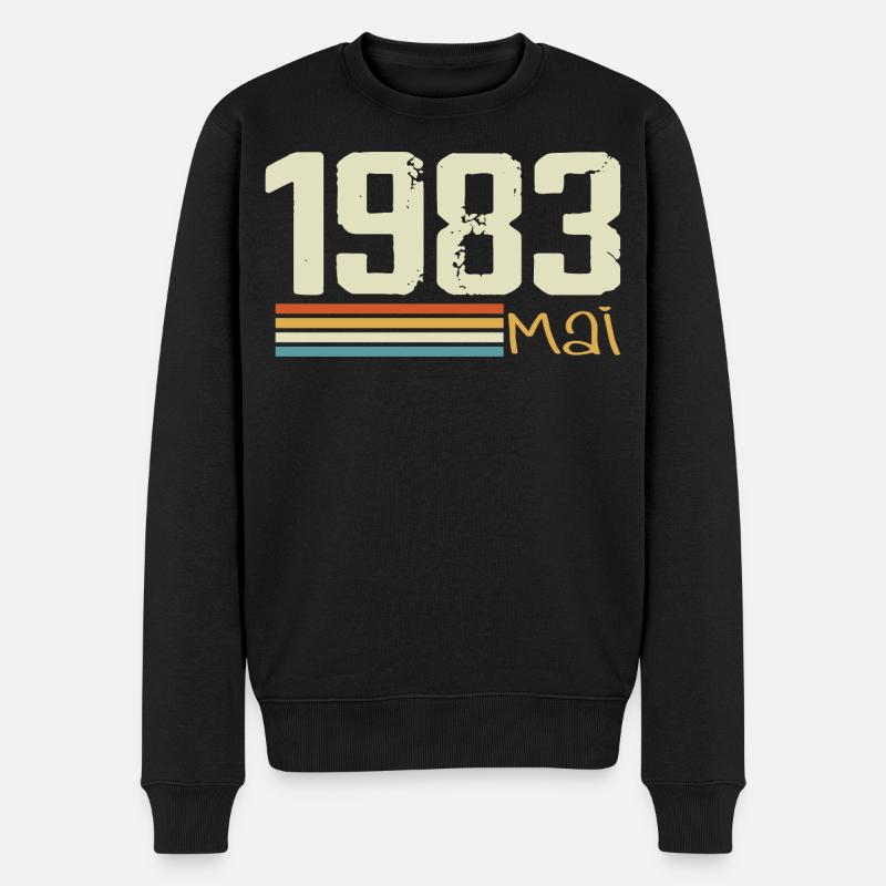 Mai 1983 - Männer Premium Bio Pullover - Schwarz