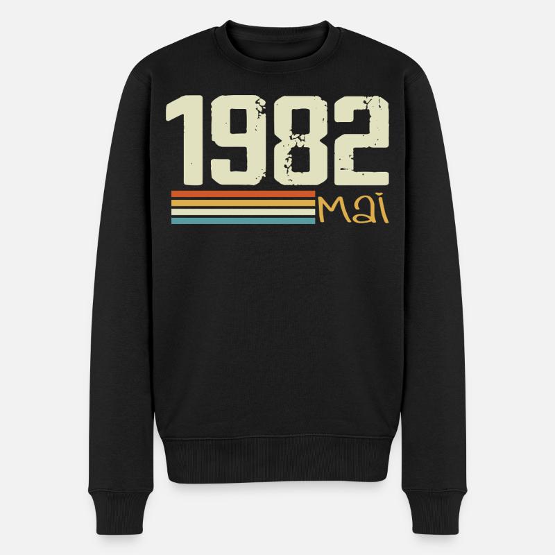 Mai 1982 - Männer Premium Bio Pullover - Schwarz