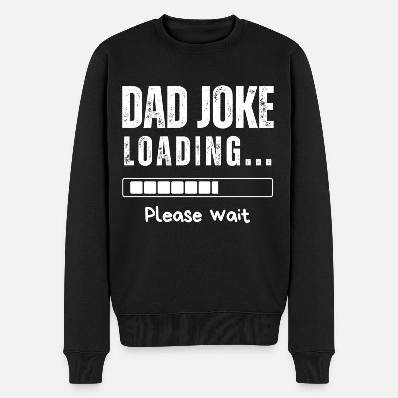Papa-Witz - Männer Premium Bio Pullover - Schwarz