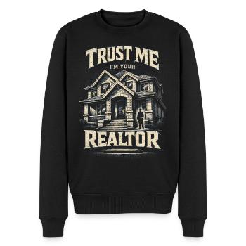 Immobilienmakler Makler Trust Me I'm Your Realtor - Männer Premium Bio Pullover - Schwarz - Vorne - Nico (187cm)