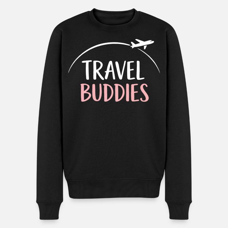 Reisegefährten  - Männer Premium Bio Pullover - Schwarz