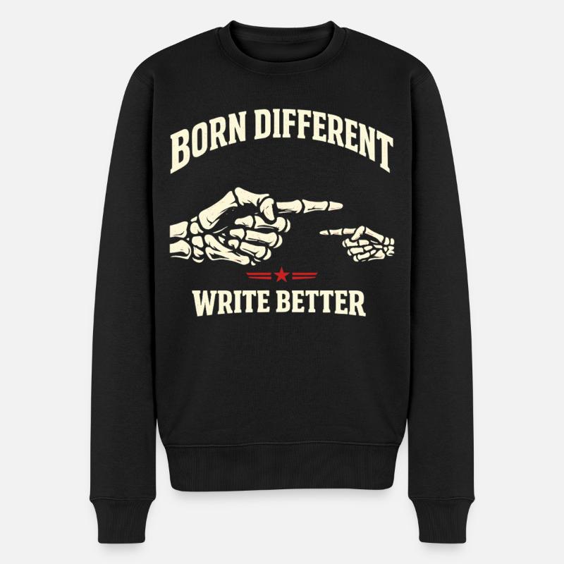 Born Different - Männer Premium Bio Pullover - Schwarz