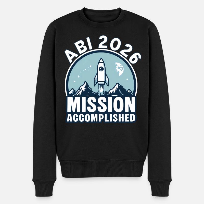 Abi 2026 - Mission accomplished - Männer Premium Bio Pullover - Schwarz