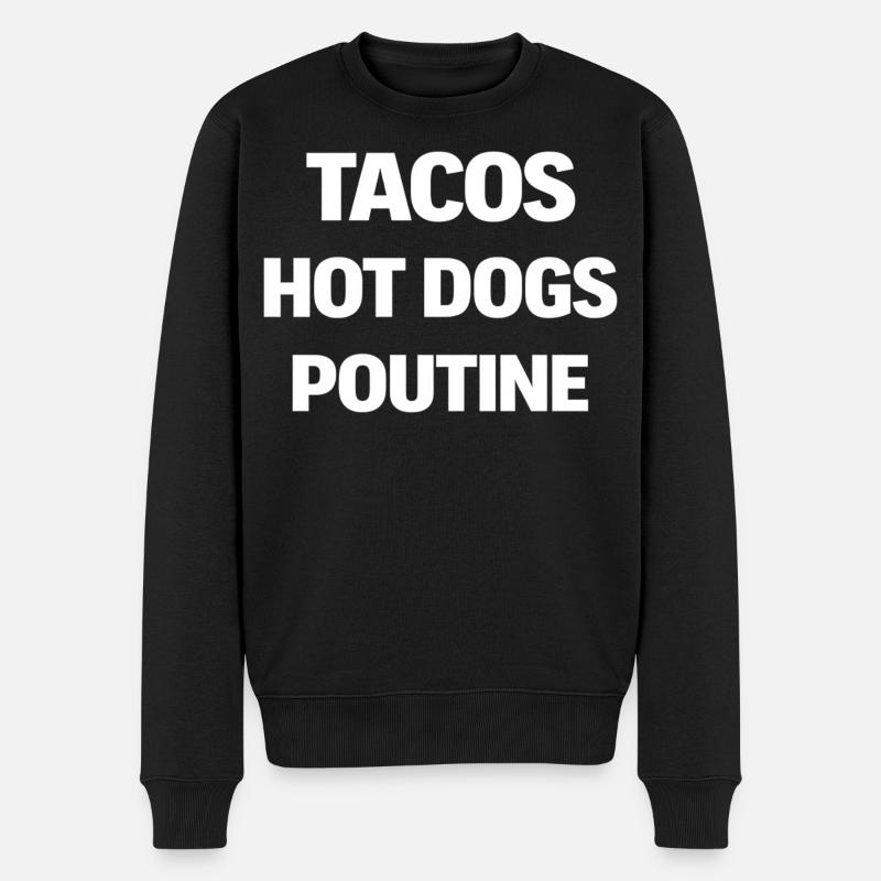 Tacos Hot Dog Poutine - Pull Premium bio Homme - noir