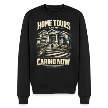 Immobilienmakler Makler Home Tours Are My Cardio - Männer Premium Bio Pullover - Schwarz - Vorne - Nico (187cm)