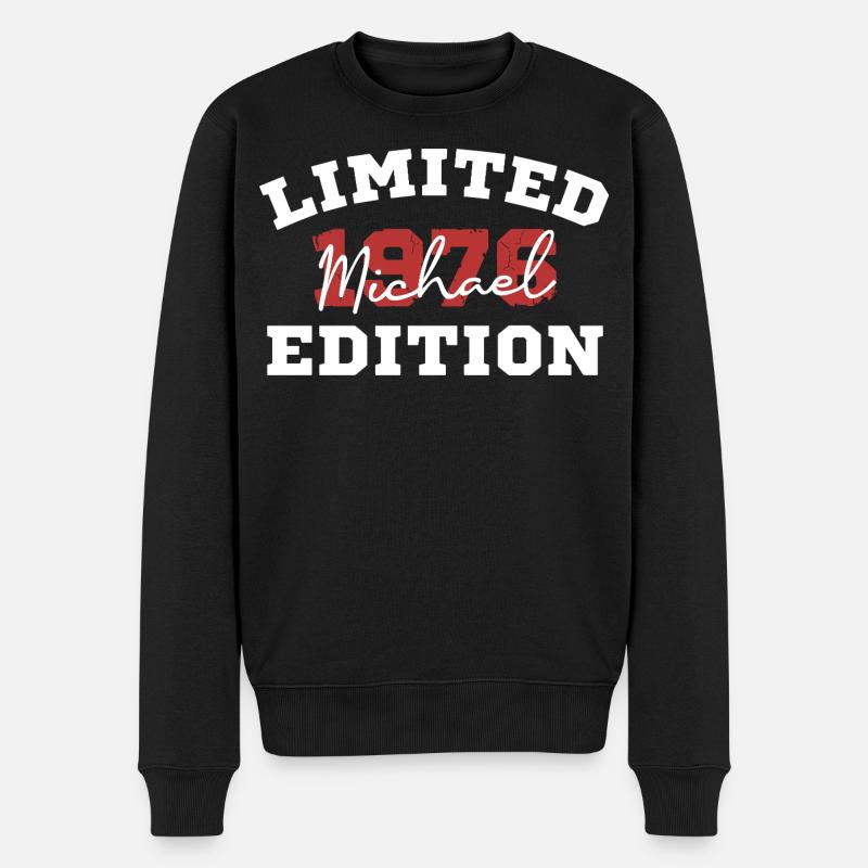 Limited Michael Edition 1976 - Männer Premium Bio Pullover - Schwarz