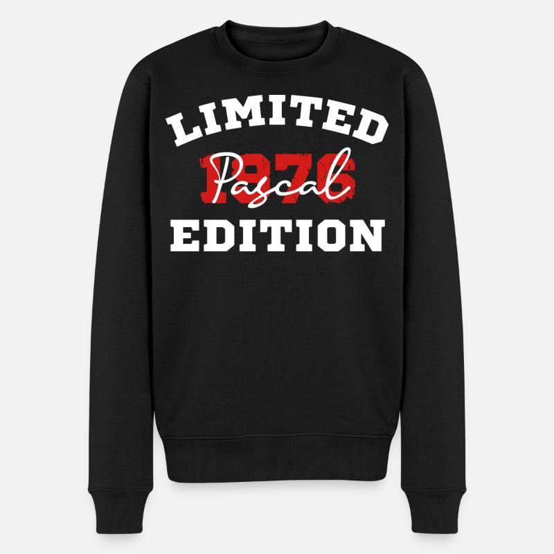 Edition Limitee Pascal 1976 - Pull Premium bio Homme - noir