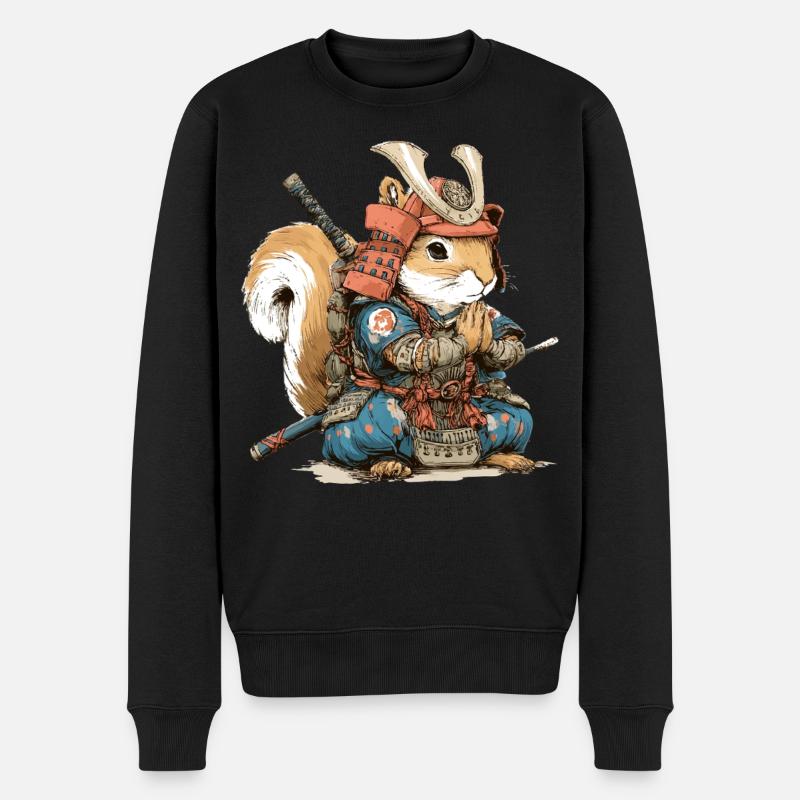 Armure Samouraï Écureuil - Pull Premium bio Homme - noir