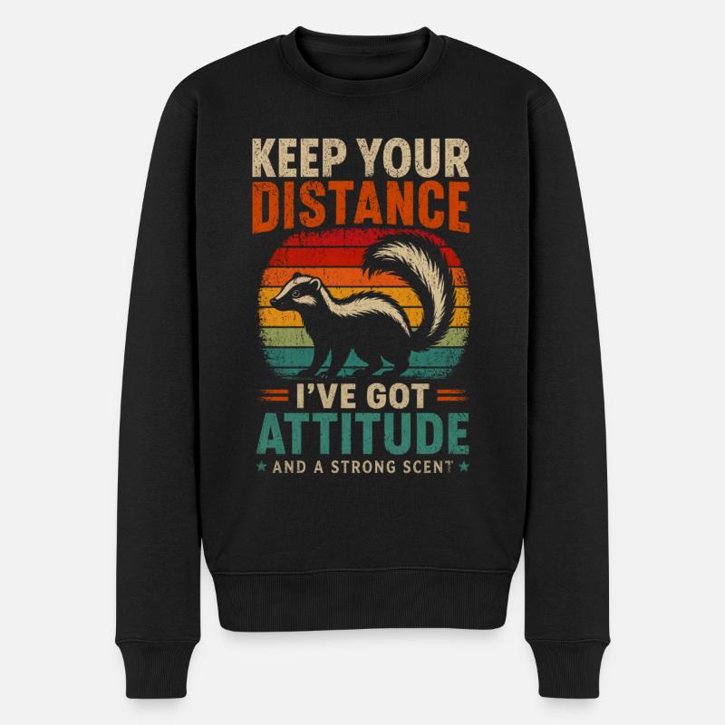 Behalte deine Distanzmotivation ästhetisch - Männer Premium Bio Pullover - Schwarz