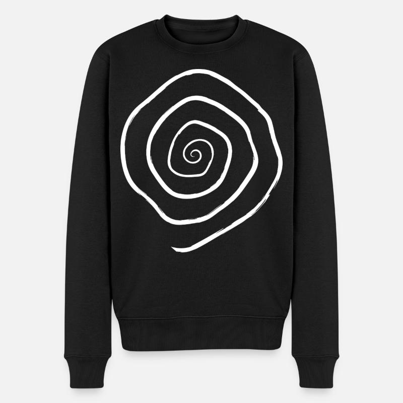 spirale - Pull Premium bio Homme - noir