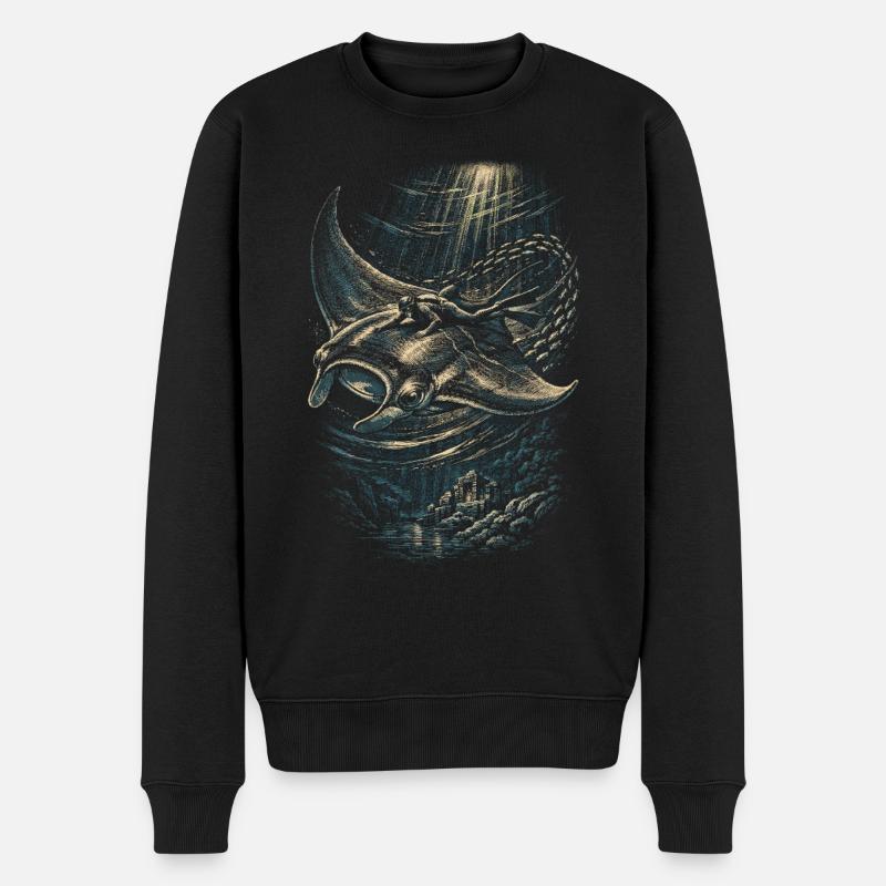 Apnoetauchen Freitauchen - Männer Premium Bio Pullover - Schwarz