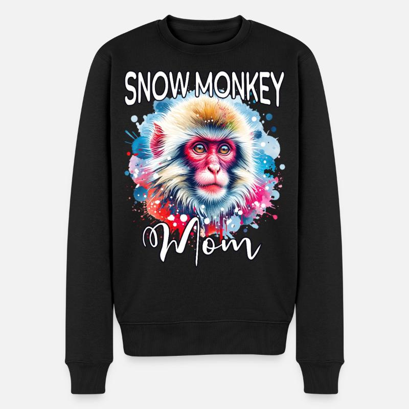 Maman Singe des Neiges - Pull Premium bio Homme - noir