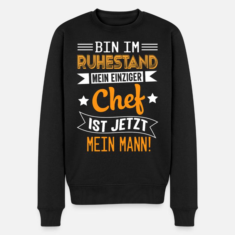 Rente Pension Ruhestand Rentner 2026 - Männer Premium Bio Pullover - Schwarz