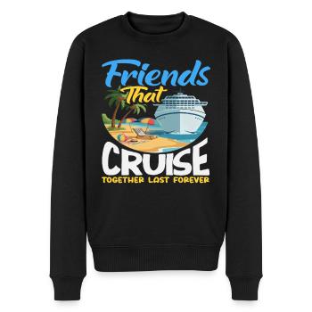Friends Cruise Together Vacation Travel - Men's Premium Organic Jumper - black - Front - Nico (187cm)