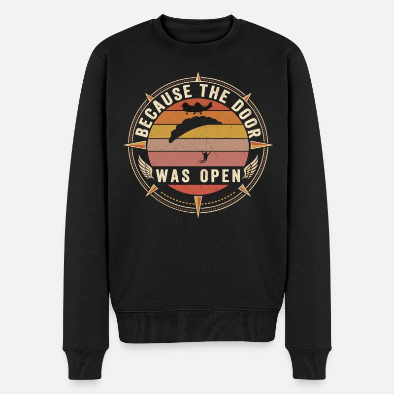 Parachutiste Rétro Sky Flight - Pull Premium bio Homme - noir