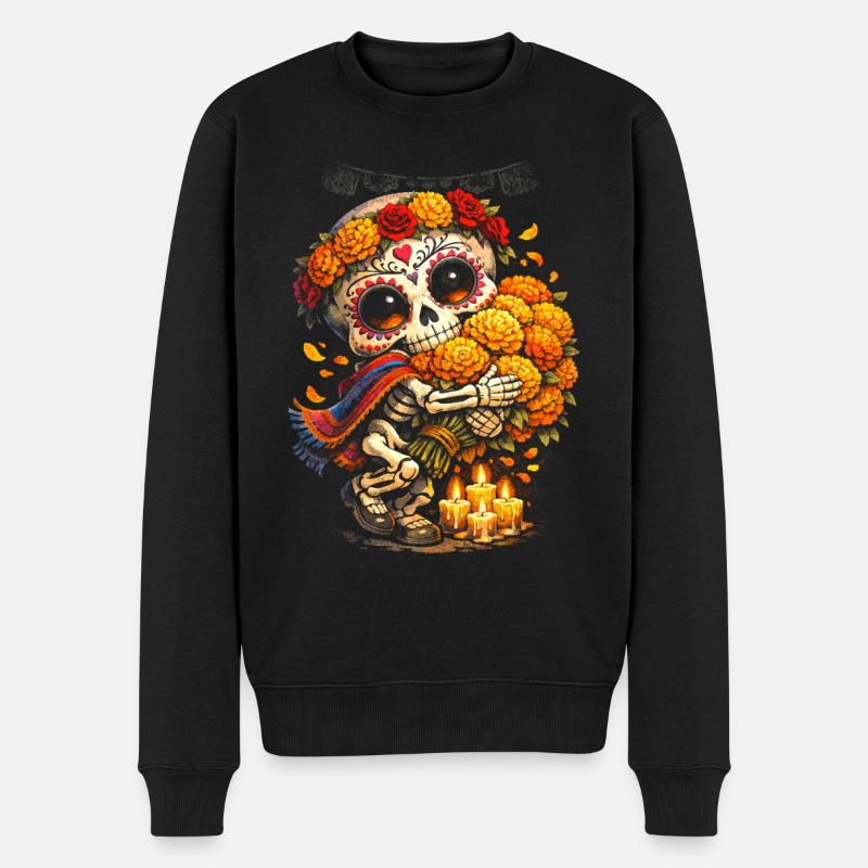 Dia De Los Muertos - Männer Premium Bio Pullover - Schwarz