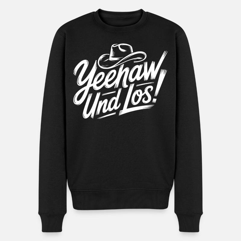 Yeah and Los! Western Script - Pull Premium bio Homme - noir