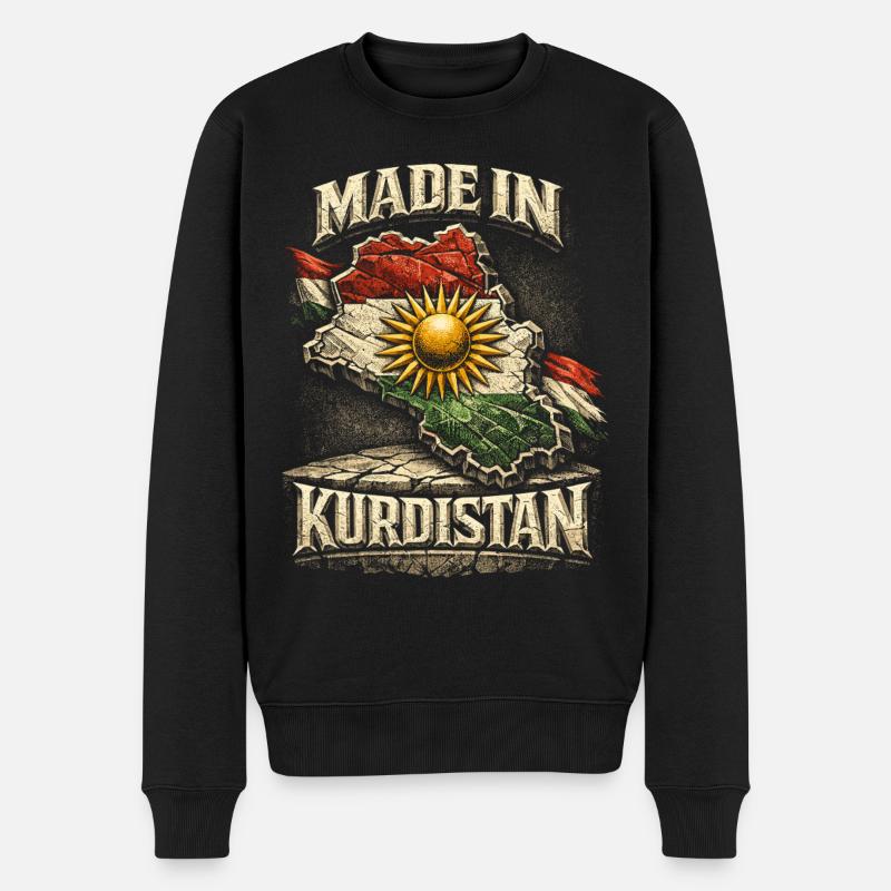 Kurdistan Kurde Kurden - Männer Premium Bio Pullover - Schwarz