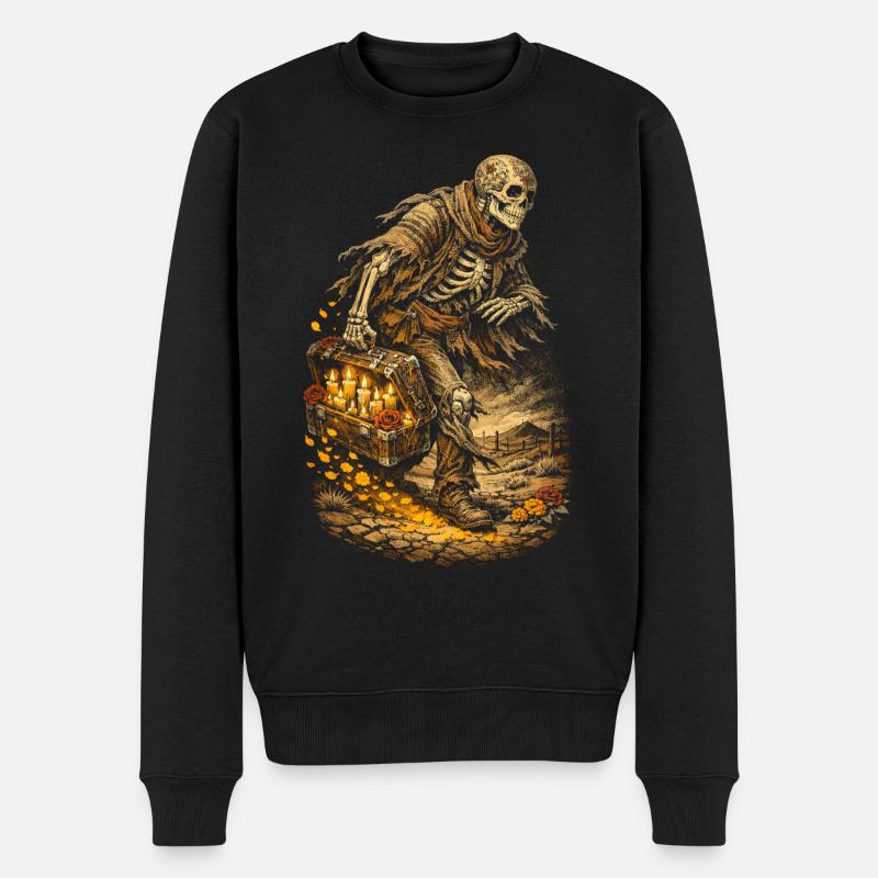 Dia De Los Muertos - Männer Premium Bio Pullover - Schwarz