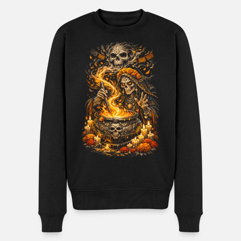 Dia de los Muertos Witch - Pull Premium bio Homme - noir