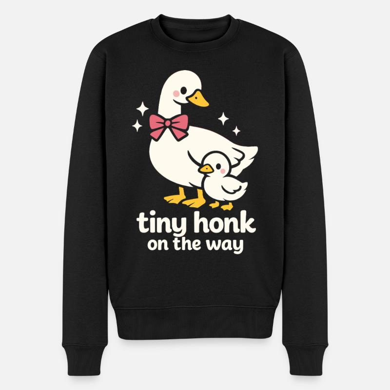 Tiny Honk - Männer Premium Bio Pullover - Schwarz