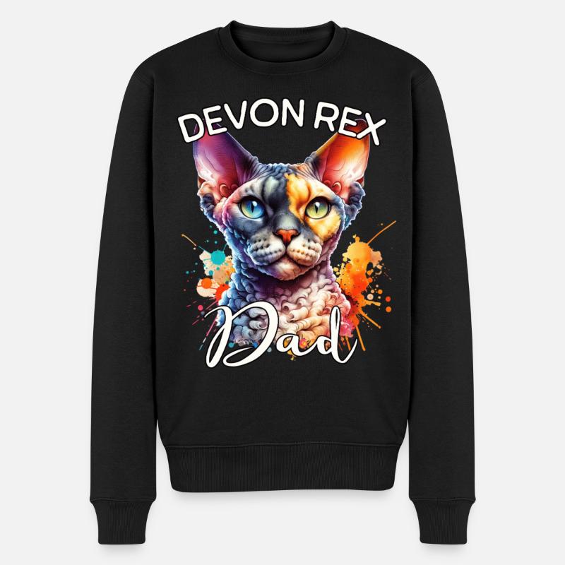 Papa Devon Rex - Pull Premium bio Homme - noir