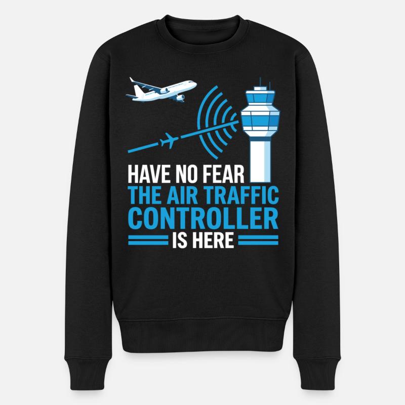 Air Traffic Controller Fluglotse Geschenk - Männer Premium Bio Pullover - Schwarz
